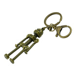 Novelty New Steampunk Lobster Screw Robot Pendant Key Ring Clips Keychain for Home Car Key Organization