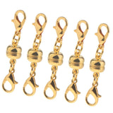 Maxbell 5 Piece Magnetic Clasps Hook Drum Shape DIY Jewelry Making Crafts Gold - Aladdin Shoppers