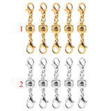 Maxbell 10 Piece Magnetic Clasps Hooks Drum Shape DIY Jewelry Findings Crafts Gold