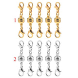 Maxbell 5 Piece Magnetic Clasps Hook Drum Shape DIY Jewelry Making Crafts Gold - Aladdin Shoppers