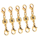 Maxbell 5 Piece Magnetic Clasps Hook Drum Shape DIY Jewelry Making Crafts Gold - Aladdin Shoppers