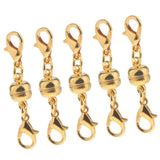 Maxbell 10 Piece Magnetic Clasps Hooks Drum Shape DIY Jewelry Findings Crafts Gold