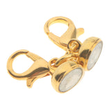 Maxbell 10 Piece Magnetic Clasps Hooks Drum Shape DIY Jewelry Findings Crafts Gold