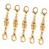 Maxbell 10 Piece Magnetic Clasps Hooks Drum Shape DIY Jewelry Findings Crafts Gold