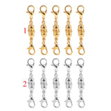 Maxbell 10 Piece Magnetic Clasps Hooks Drum Shape DIY Jewelry Findings Crafts Gold
