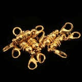 Maxbell 10 Piece Magnetic Clasps Hooks Drum Shape DIY Jewelry Findings Crafts Gold