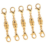 Maxbell 10 Piece Magnetic Clasps Hooks Drum Shape DIY Jewelry Findings Crafts Gold