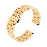 Maxbell Men's Stainless Steel Watch Band Strap Bracelet Double Clasp Gold 20mm - Aladdin Shoppers