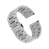 Maxbell Maxbell Men's Stainless Steel Watch Band Strap Bracelet Double Clasp Silver 23mm