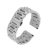 Maxbell Men's Stainless Steel Watch Band Strap Bracelet Double Clasp Silver 23mm - Aladdin Shoppers