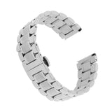 Maxbell Maxbell Men's Stainless Steel Watch Band Strap Bracelet Double Clasp Silver 22mm