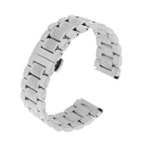 Maxbell Men's Stainless Steel Watch Band Strap Bracelet Double Clasp Silver 22mm - Aladdin Shoppers