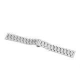 Maxbell Men's Stainless Steel Watch Band Strap Bracelet Double Clasp Silver 22mm - Aladdin Shoppers