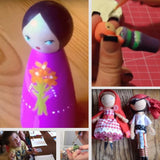 Maxbell 40Pcs/Set 43mm 65mm Male Wooden Peg Dolls DIY Art Craft Wedding Cake Topper