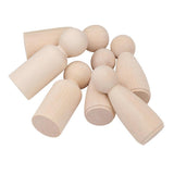 Maxbell 40Pcs/Set 43mm 65mm Male Wooden Peg Dolls DIY Art Craft Wedding Cake Topper