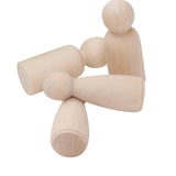 Maxbell 40Pcs/Set 43mm 65mm Male Wooden Peg Dolls DIY Art Craft Wedding Cake Topper