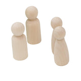 Maxbell 40Pcs/Set 43mm 65mm Male Wooden Peg Dolls DIY Art Craft Wedding Cake Topper