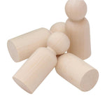 Maxbell 40Pcs/Set 43mm 65mm Male Wooden Peg Dolls DIY Art Craft Wedding Cake Topper