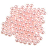 Maxbell 150Pcs Imitation Pearl No Hole ABS Plastic Charm DIY Loose Beads Pink - Aladdin Shoppers