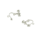 Maxbell 24Pcs Non-Piercing Screw Earring Clip Flat Hook DIY Craft Findings 2 Colors
