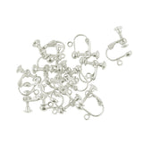 Maxbell 24Pcs Non-Piercing Screw Earring Clip Flat Hook DIY Craft Findings 2 Colors
