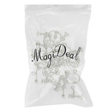 Maxbell 24Pcs Non-Piercing Screw Earring Clip Flat Hook DIY Craft Findings 2 Colors