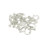 Maxbell 24Pcs Non-Piercing Screw Earring Clip Flat Hook DIY Craft Findings 2 Colors