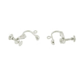 Maxbell 24Pcs Non-Piercing Screw Earring Clip Flat Hook DIY Craft Findings 2 Colors