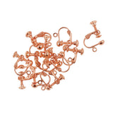 Maxbell 24Pcs Non-Piercing Screw Earring Clip Flat Hook DIY Craft Findings 2 Colors
