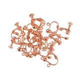 Maxbell 24Pcs Non-Piercing Screw Earring Clip Flat Hook DIY Craft Findings 2 Colors