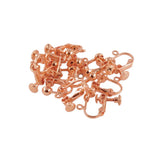 Maxbell 24Pcs Non-Piercing Screw Earring Clip Flat Hook DIY Craft Findings 2 Colors
