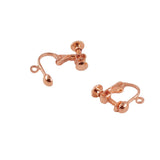 Maxbell 24Pcs Non-Piercing Screw Earring Clip Flat Hook DIY Craft Findings 2 Colors