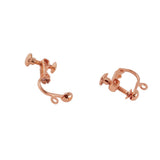 Maxbell 24Pcs Non-Piercing Screw Earring Clip Flat Hook DIY Craft Findings 2 Colors