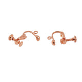 Maxbell 24Pcs Non-Piercing Screw Earring Clip Flat Hook DIY Craft Findings 2 Colors