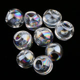 Maxbell 10pcs Rainbow Mini Clear Glass Globe Glass Ball Bottle Pendant Charms 12mm - Aladdin Shoppers