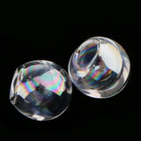 Maxbell 10pcs Rainbow Mini Clear Glass Globe Glass Ball Bottle Pendant Charms 12mm - Aladdin Shoppers
