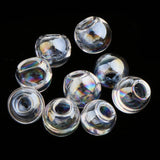 Maxbell 10pcs Rainbow Mini Clear Glass Globe Glass Ball Bottle Pendant Charms 12mm - Aladdin Shoppers