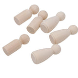 Maxbell 40 Pieces Male Female Wooden Peg Dolls Set DIY Art Craft Wedding Cake Topper