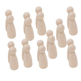 Maxbell 40 Pieces Male Female Wooden Peg Dolls Set DIY Art Craft Wedding Cake Topper