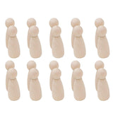 Maxbell 40 Pieces Male Female Wooden Peg Dolls Set DIY Art Craft Wedding Cake Topper