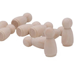 Maxbell 40Pcs/Set 43mm 65mm Male Wooden Peg Dolls DIY Art Craft Wedding Cake Topper