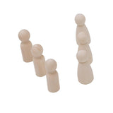 Maxbell 40Pcs/Set 43mm 65mm Male Wooden Peg Dolls DIY Art Craft Wedding Cake Topper