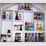 Maxbell 40Pcs/Set 43mm 65mm Male Wooden Peg Dolls DIY Art Craft Wedding Cake Topper
