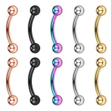 Maxbell 10 Pieces 16G Stainless Steel Balls Eyebrow Ear Lip Navel Ring Piercing 6mm - Aladdin Shoppers