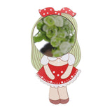 Maxbell Maxbell Cute Cartoon Pattern Wooden Mirror Kids Hand Pocket Mirror Cosplay Toys #5