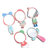 Maxbell Maxbell Cute Cartoon Pattern Wooden Mirror Kids Hand Pocket Mirror Cosplay Toys #6