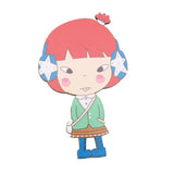 Maxbell Maxbell Cute Cartoon Pattern Wooden Mirror Kids Hand Pocket Mirror Cosplay Toys #9