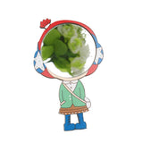 Maxbell Maxbell Cute Cartoon Pattern Wooden Mirror Kids Hand Pocket Mirror Cosplay Toys #9