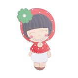 Maxbell Maxbell Cute Cartoon Pattern Wooden Mirror Kids Hand Pocket Mirror Cosplay Toys #10