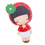 Maxbell Maxbell Cute Cartoon Pattern Wooden Mirror Kids Hand Pocket Mirror Cosplay Toys #10